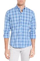 Men's Ledbury Trim Fit Plaid Sport Shirt - Blue