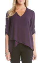 Women's Karen Kane Asymmetrcial Wrap Hem Top - Purple