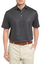 Men's Peter Millar Staffordshire Print Jersey Polo, Size - Black