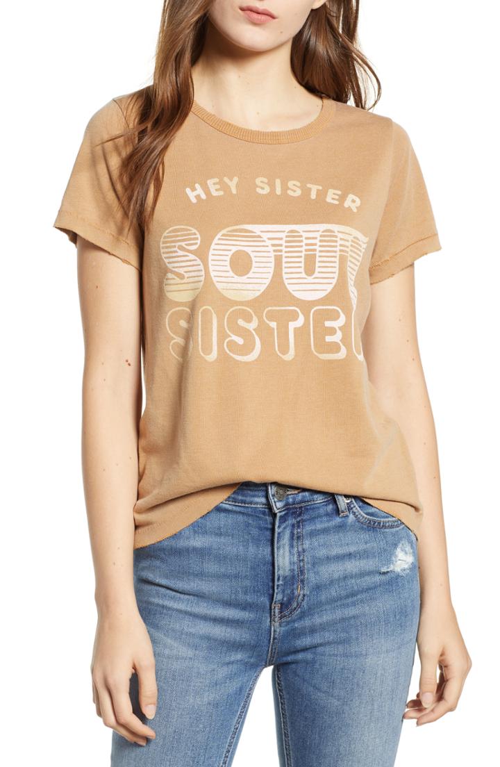 Women's Junk Food Soul Sister Tee - Yellow