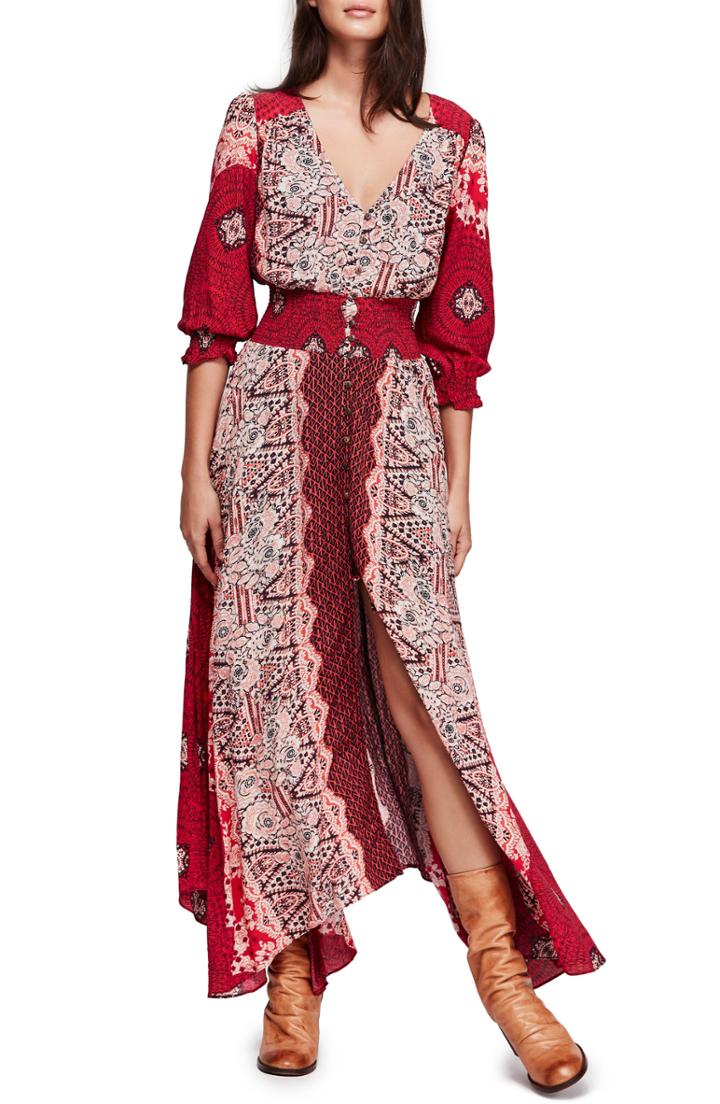 Women's Free People Mexicali Rose Maxi Dress - Red