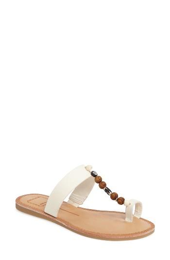 Women's Dolce Vita Jude Beaded Toe-loop Sandal M - White