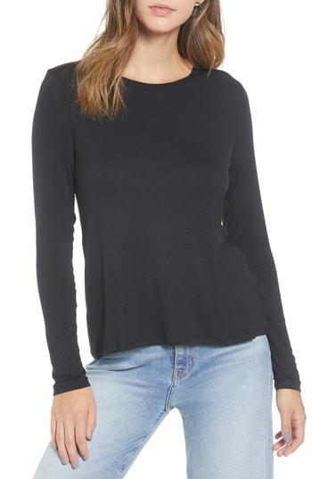 Women's Halogen Back Vent Tee, Size - Black