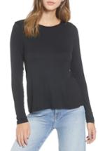 Women's Halogen Back Vent Tee, Size - Black