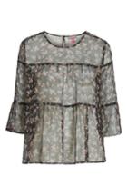Women's Vince Camuto Ditsy Manor Tiered Ruffle Blouse - Blue