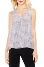 Women's Vince Camuto Dashes Sleeveless Drape Front Top, Size - Pink