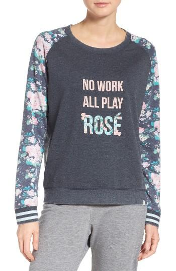 Women's Honeydew Intimates Burnout French Terry Sweatshirt - Black