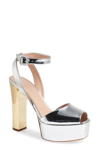 Women's Giuseppe Zanotti Lavinia Platform Sandal .5 M - Metallic