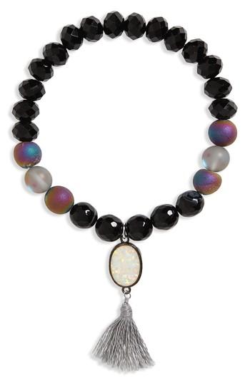 Women's Panacea Stone & Tassel Stretch Bracelet