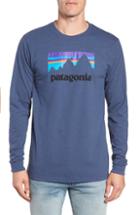Men's Patagonia Sticker Responsibili-tee Long-sleeve T-shirt, Size - Blue