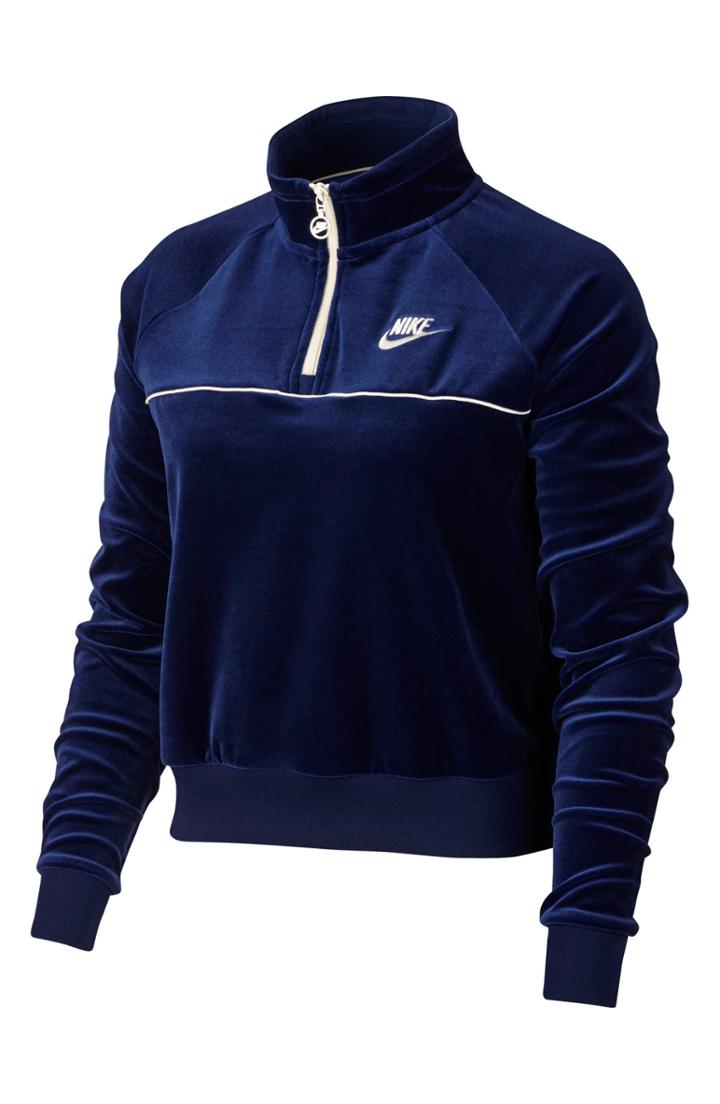 Women's Nike Sportswear Quarter Zip Velour Pullover