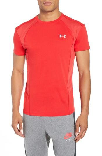 Men's Under Armour Threadborne Swyft Trim Fit Tee - Red