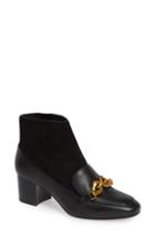 Women's Tory Burch Jessa Horse Hardware Loafer Bootie .5 M - Black