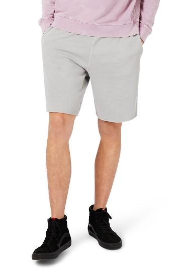 Men's Topman Cutoff Jersey Sweat Shorts