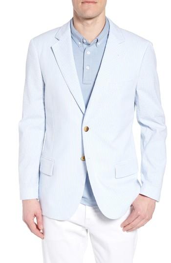 Men's Vineyard Vines Classic Fit Stretch Seersucker Cotton Blazer R - Blue