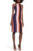 Women's 4si3nna Strappy Back Stripe Midi Dress - Blue