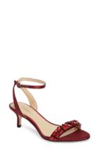 Women's Imagine Vince Camuto Kolo Embellished Kitten Heel Sandal .5 M - Red