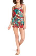 Women's Roxy Sandy Break Print Romper - Red