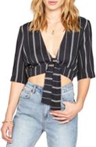 Women's Amuse Society Cantina Stripe Crop Top - Black