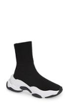 Women's Jeffrey Campbell Tenko Ankle High Top Sock Sneaker .5 M - Black