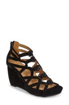 Women's L'amour Des Pieds'ivanna' Gladiator Wedge Sandal M - Black