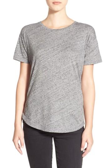 Women's Madewell 'whisper' Cotton Crewneck Tee, Size - Grey