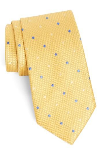 Men's Nordstrom Men's Shop Dot Silk Tie, Size - Metallic