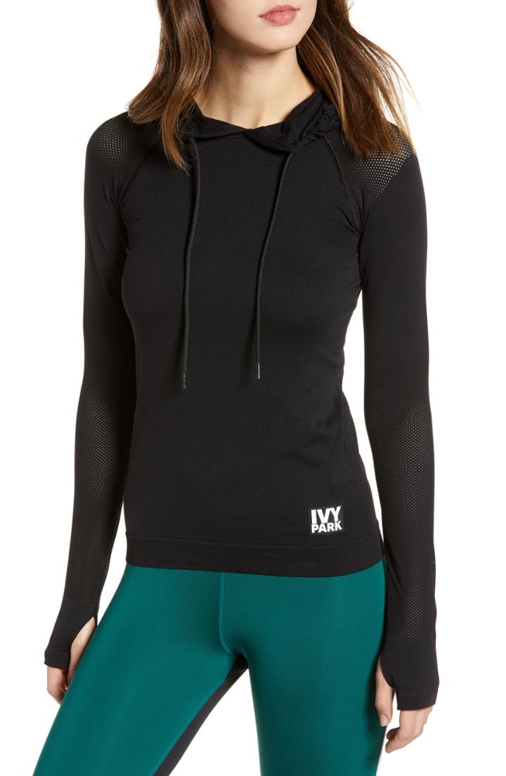 Women's Ivy Park Mesh Panel Hooded Top