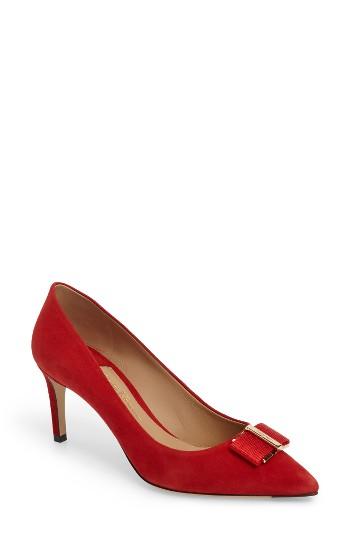 Women's Salvatore Ferragamo Friuli Pointy Toe Pump B - Red
