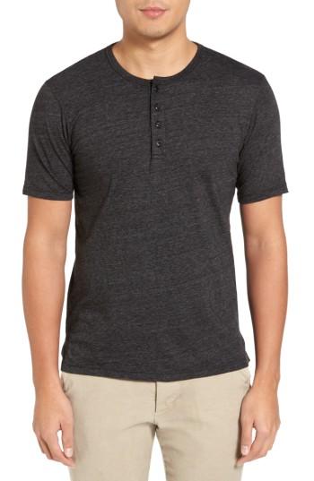 Men's Goodlife Split Hem Henley - Black