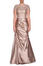 Women's La Femme Embroidered Gown - Yellow