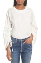 Women's Tibi Bell Sleeve Cotton Poplin Top - White