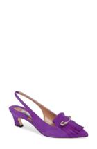 Women's Brian Atwood Georgina Kiltie Slingback Pump Us / 35eu - Purple