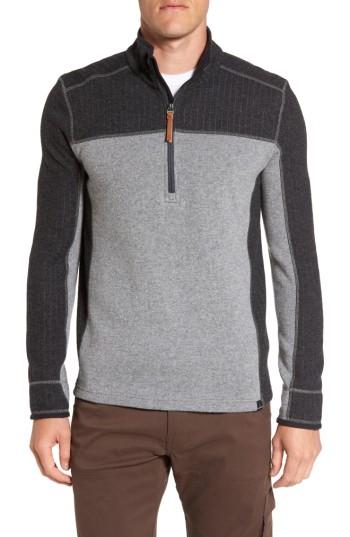 Men's Prana Wentworth Quarter Zip Pullover, Size - Brown