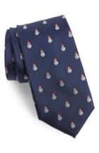Men's Nordstrom Men's Shop Snowman Silk Tie, Size - Blue