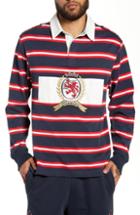 Men's Tommy Jeans Crest Stripe Rugby Polo - Blue