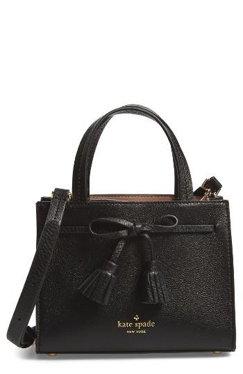 Kate Spade New York Hayes Street Mini Isobel Leather Satchel - Black