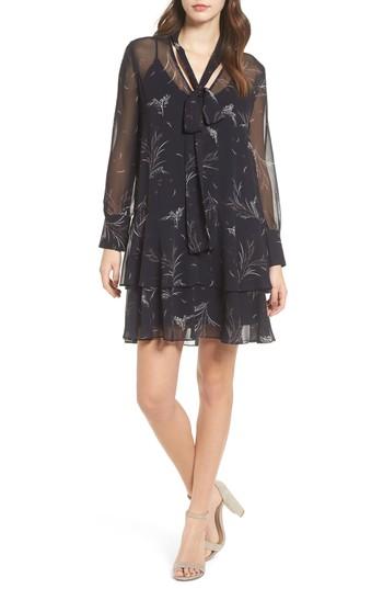 Women's Chelsea28 Tie Front Shirtdress, Size - Blue