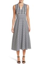 Women's Lafayette 148 New York Adina Gingham Midi Dress - Grey