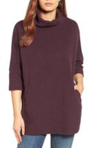 Women's Caslon Zip Back Pullover - Burgundy