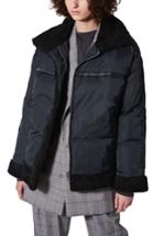 Women's Topshop Boutique Fleece Lined Puffer Jacket - Blue