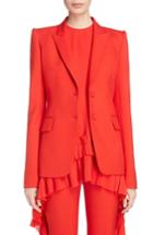 Women's Alexander Mcqueen Wool & Silk Blend Blazer Us / 38 It - Red