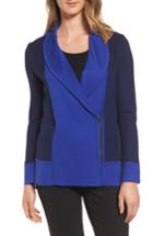 Women's Ming Wang Asymetrical Zip Cardigan - Blue