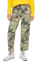 Women's Topshop Sonny Camouflage Utility Trousers Us (fits Like 0) - Green
