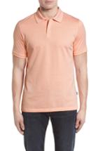 Men's Stone Rose Jacquard Polo (m) - Orange