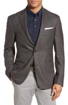Men's Nordstrom Men's Shop Trim Fit Check Wool Sport Coat R - Grey