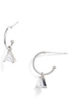 Women's Melinda Maria Leila Triangle Crystal Hoop Earrings
