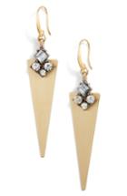 Women's David Aubrey Triangle & Crystal Drop Earrings