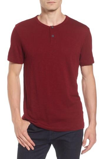 Men's Theory Gaskell Henley T-shirt - Red