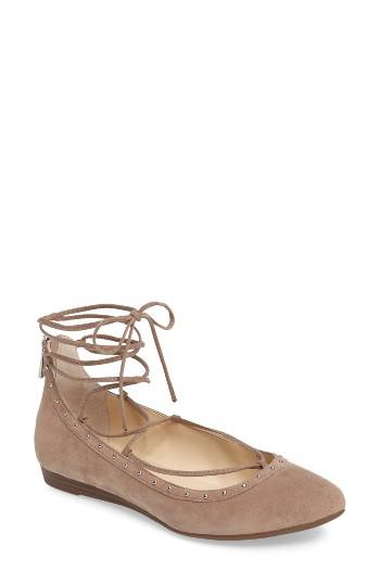 Women's Jessica Simpson Libra Lace-up Flat M - Brown